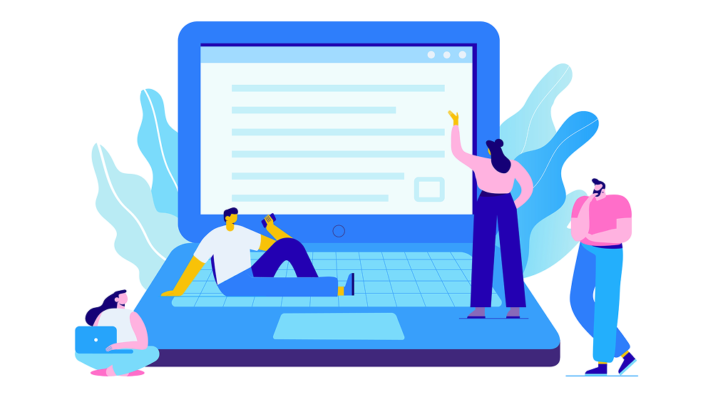 Knowledge transfer and mentoring illustration