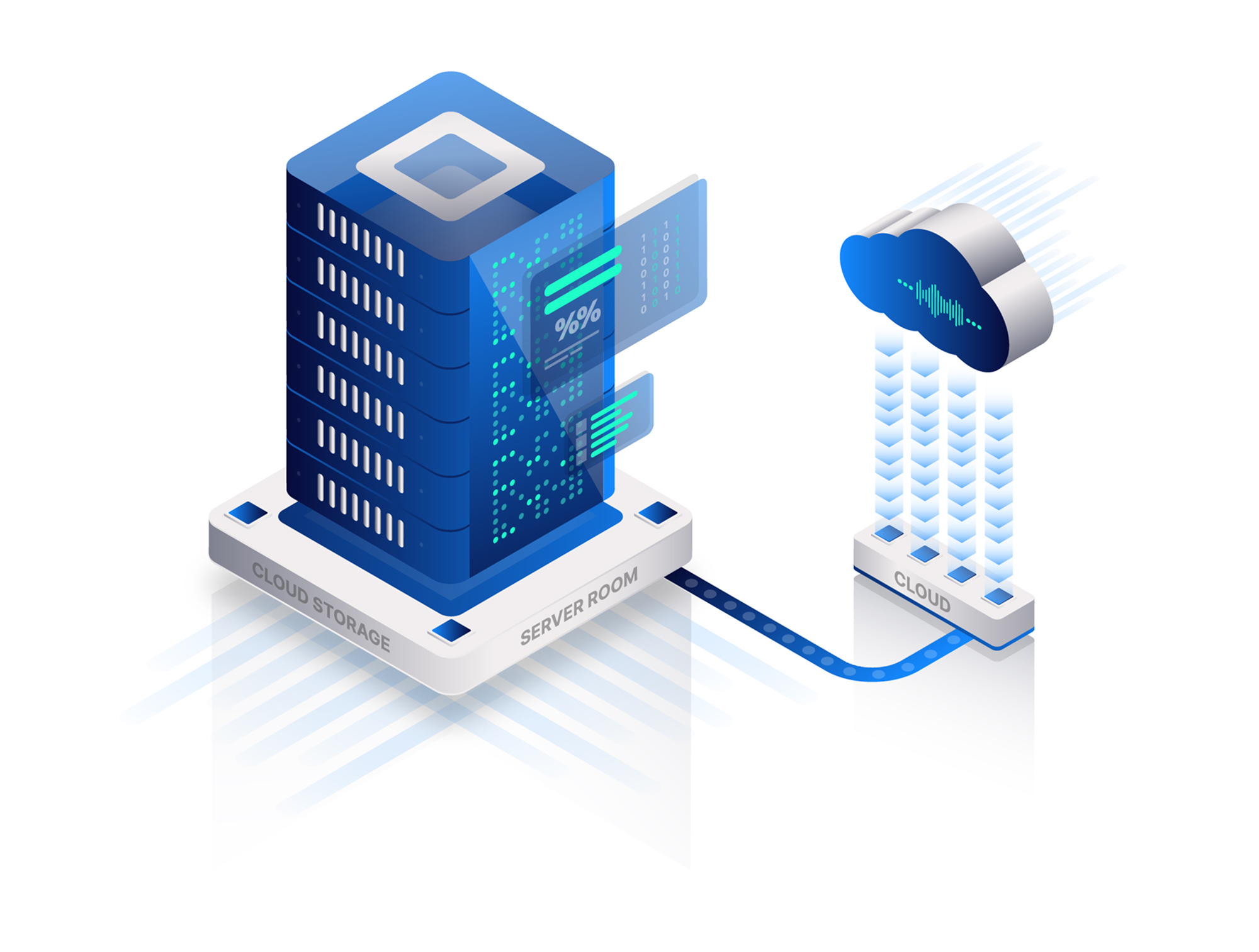 Network security architecture illustration